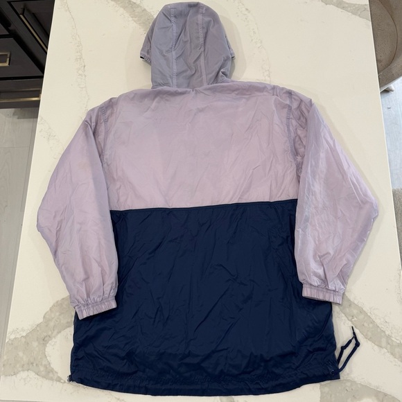 Vintage Nike 1/2 Zip Pullover Hooded Windbreaker Jacket Womens XL Purple/Blue - Picture 10 of 10